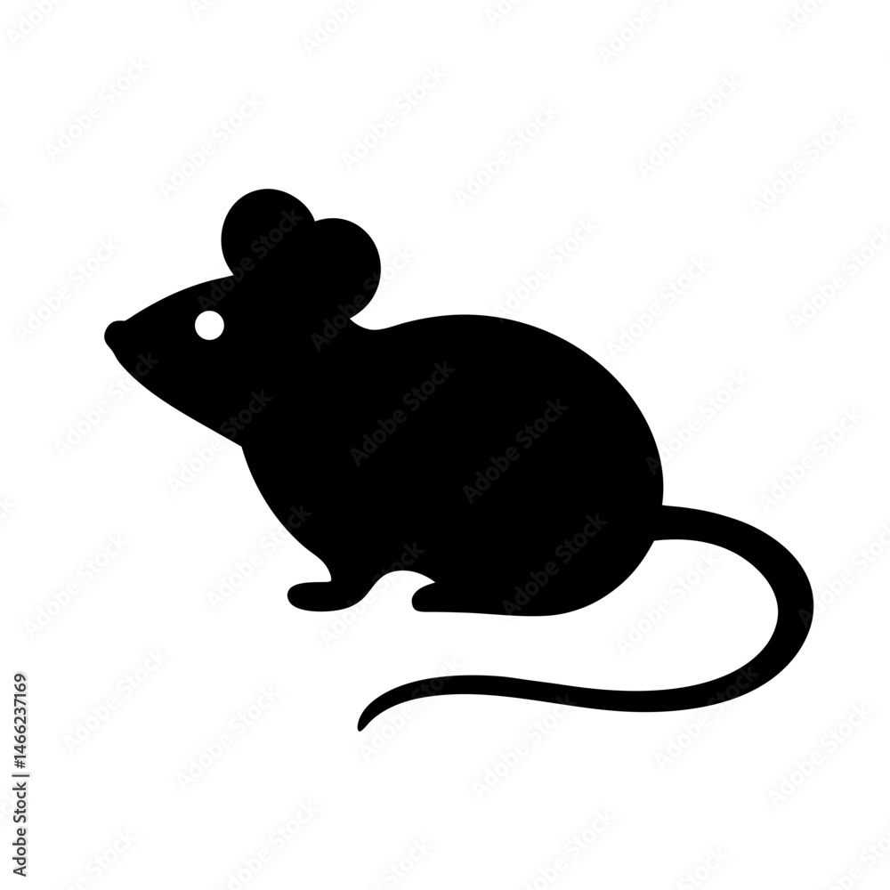 mouse vector silhouette icon - , ideal for wildlife, safari, and animal-themed illustrations. mouse vector silhouette icon - , ideal for wildlife, safari, and animal-themed illustrations.