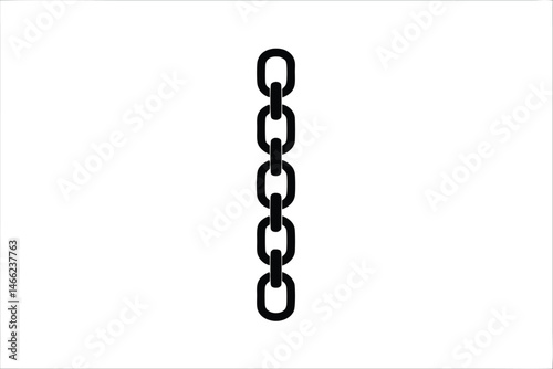 chain silhouette vector illustration, chain link symbol, chain clipart, chain isolated