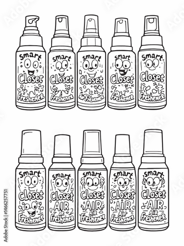 Smart Closet Air Freshener line art clean aesthetic.eps