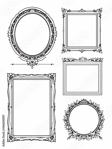 Smart Picture Frame Line Art Artful Modern Decor.eps