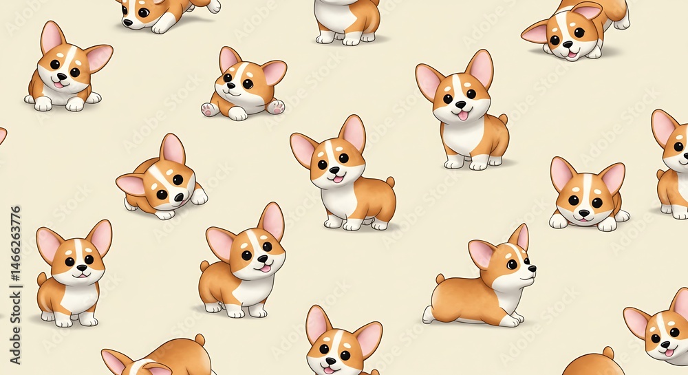 Naklejka premium Corgi Carousel