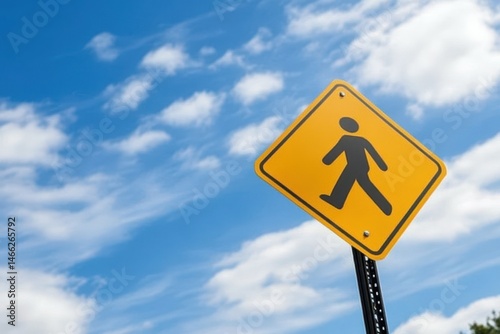 high definition view of high school just ahead road sign on sky background