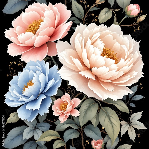 seamless pattern with flowers