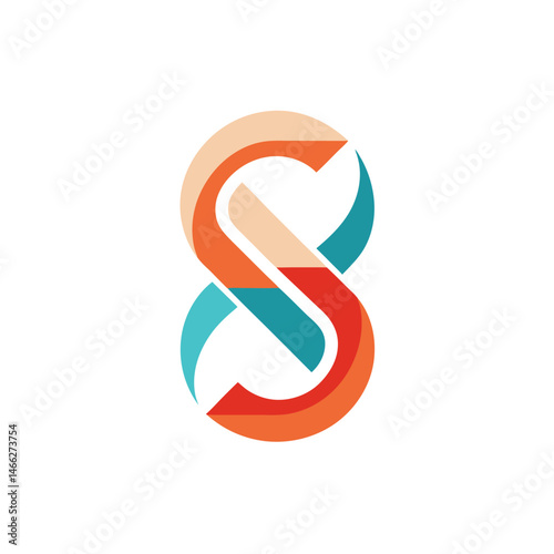 Creative S Letter Logo with Geometric Twist