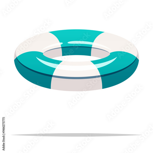 Inflatable swimming ring vector isolated illustration