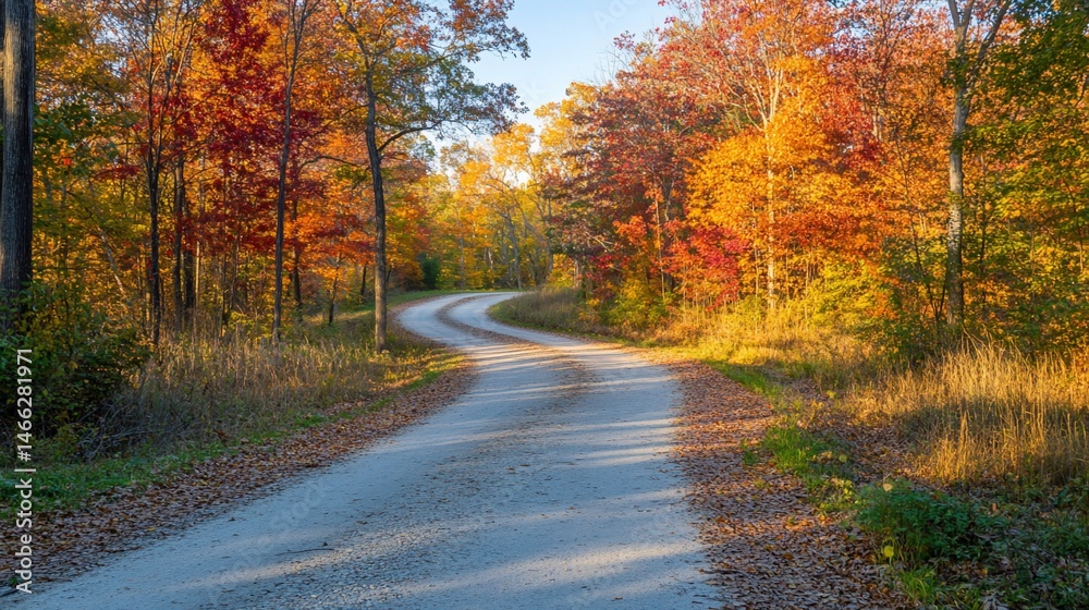 Obraz premium Autumnal Country Road