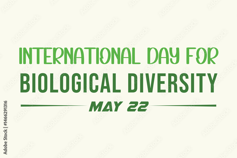 Obraz premium International Day for Biological Diversity May 22 Vector Poster Design for Global Awareness Campaign