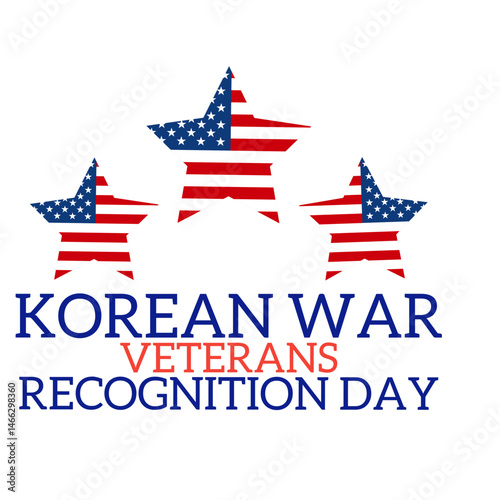 Korean war veterans armistice day vector background on 27.07