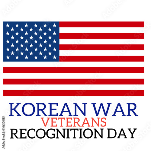 Korean war veterans armistice day vector background on 27.07