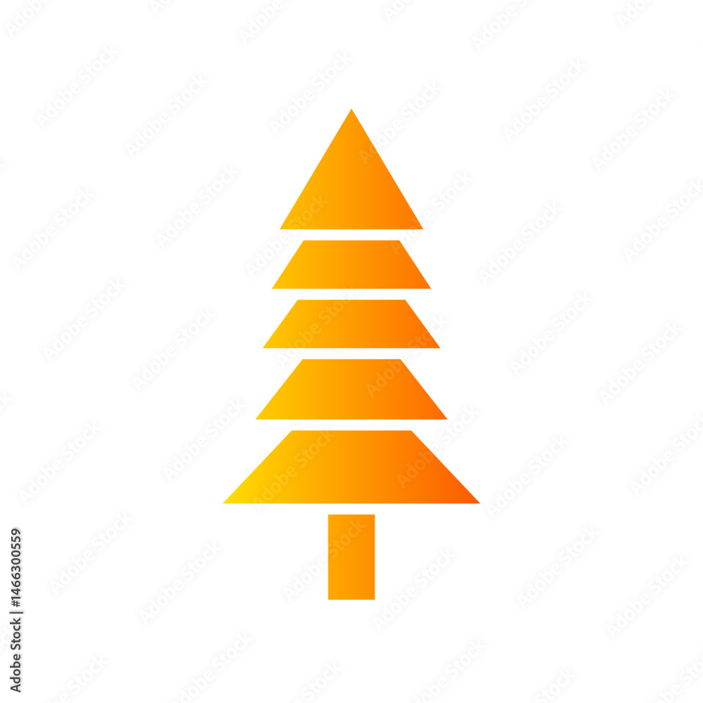 Fototapeta premium tree gradient icon