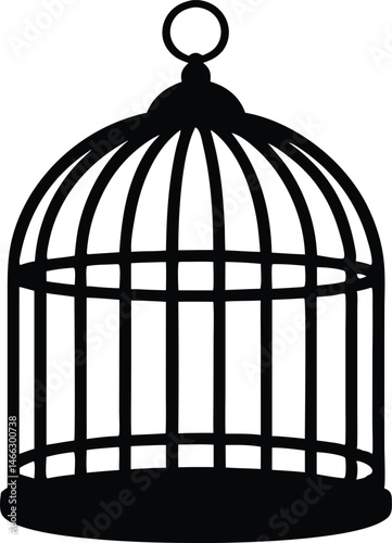 vintage birdcage vector icon