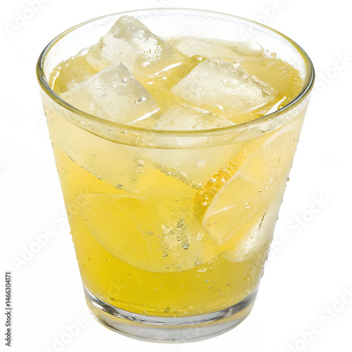 Lemonade glass isolation on transparent background