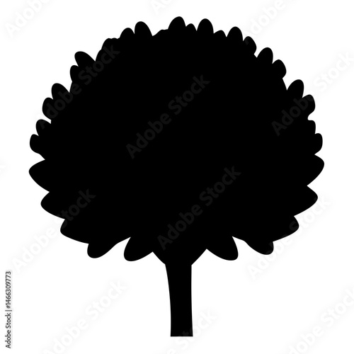 Black and white illustration of allium , flower silhouette vector designs.