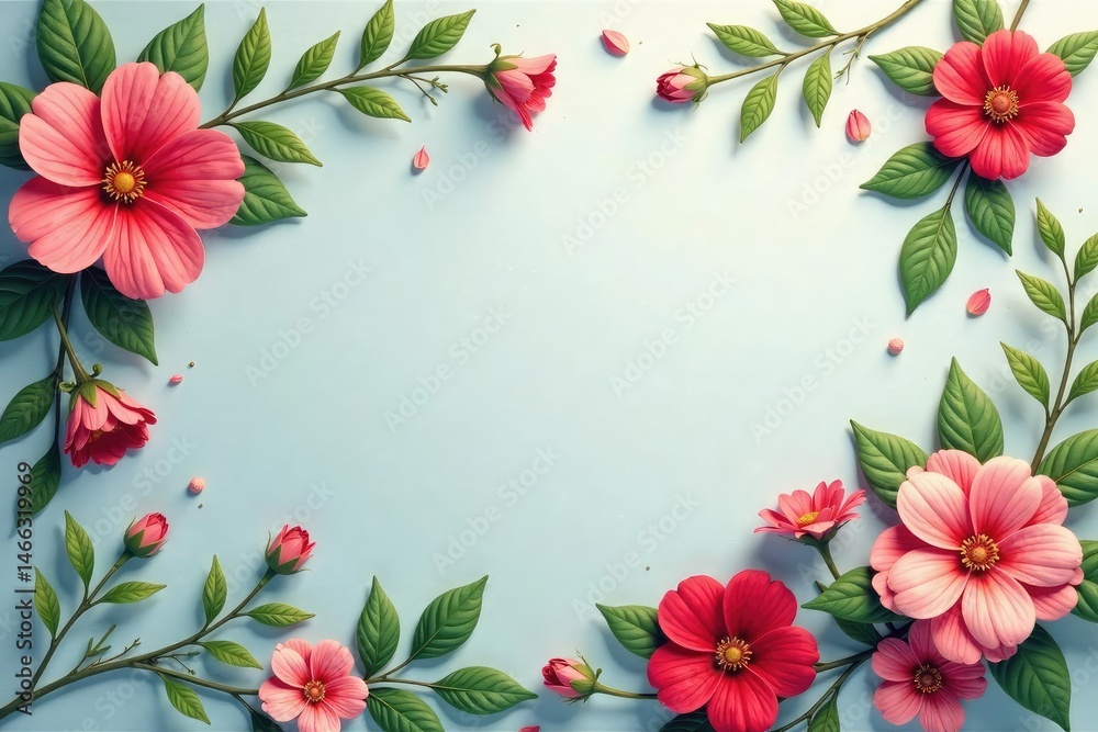 Fototapeta premium Subtle floral motif repeats across a muted background , botanical, subtle