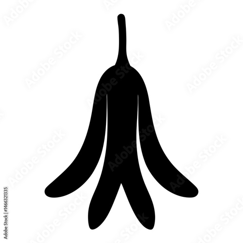 fruit buddha s hand vector silhouette icon, black and white illustration of fruits.