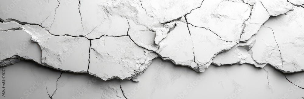 Fototapeta premium Abstract Gray Cracked Surface Texture Fragmentary Land