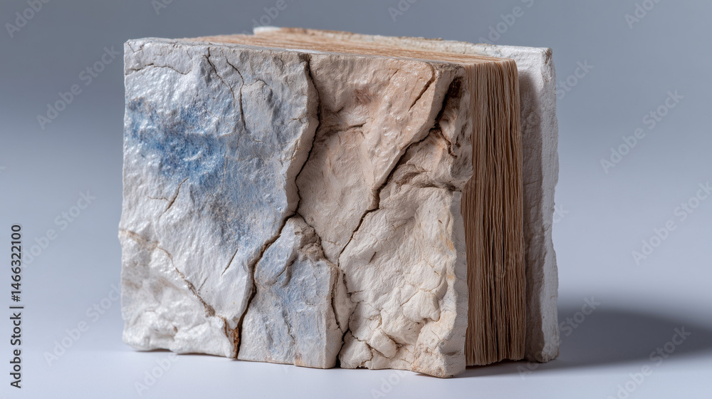 custom made wallpaper toronto digitalCeramic Textured Book on Clean White Surface with Unique Design Elements and Natural Aesthetic Appeal
