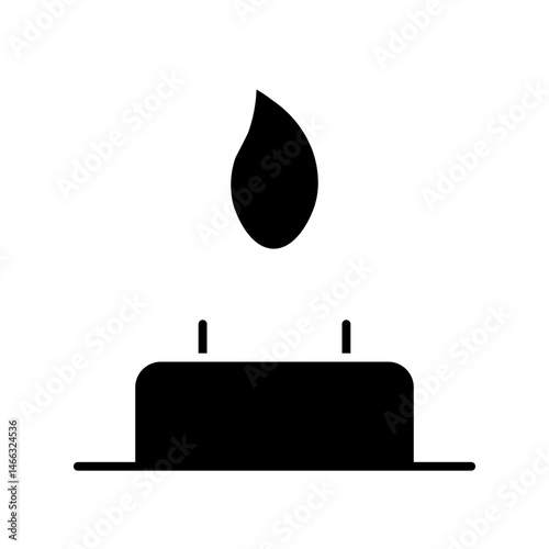 camping glyph icon