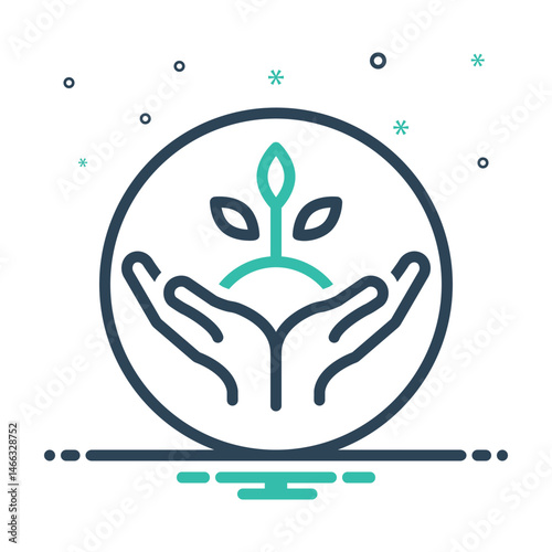 Mix icon for nature protection