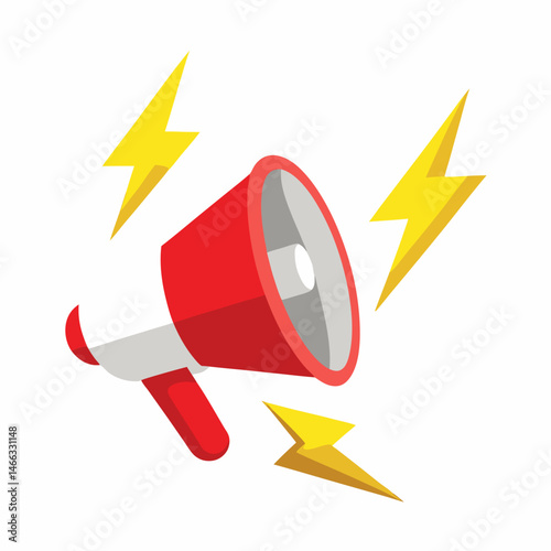 Red Megaphone with Sound Effect