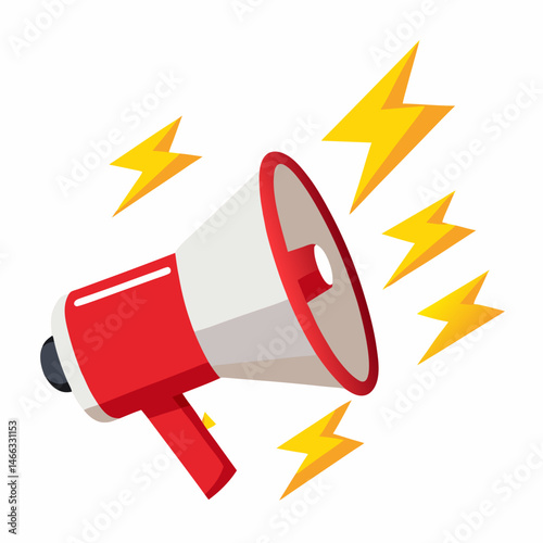 Red Megaphone with Sound Effect