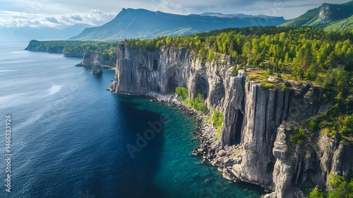 The majestic Senja island, with its dramatic cliffs, lush forests, and coastal beauty