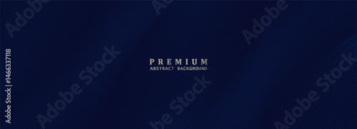 Premium background design with elegant dark blue line pattern. Horizontal template for digital luxury business banner, formal invitation, luxury voucher, prestigious gift certificate