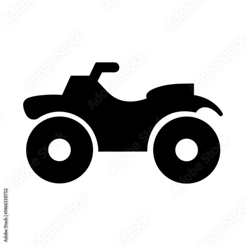 quad bike , black and white illustration of vehicles.