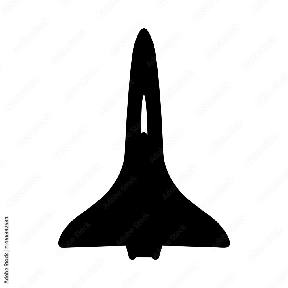 Fototapeta premium space shuttle , black and white illustration of vehicles.