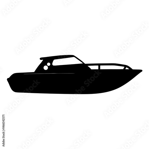 speedboat , black and white illustration of vehicles.