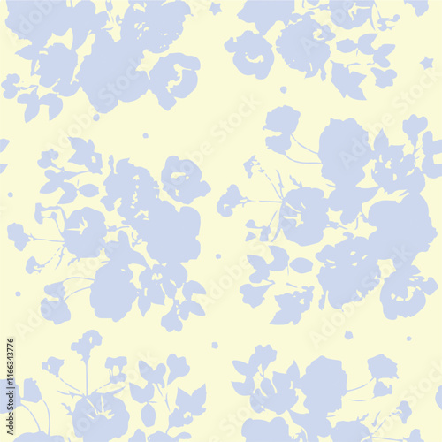 Flowers feminine watercolor seamless pattern with wildflowers.hand drawn, not AI