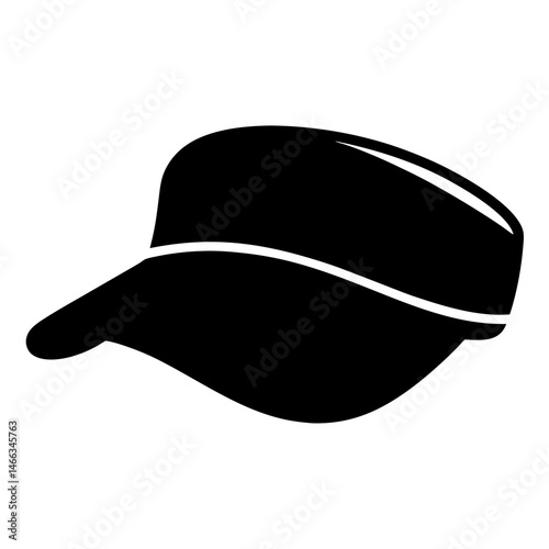 visors vector silhouette icon, black and white illustration of footwear.
