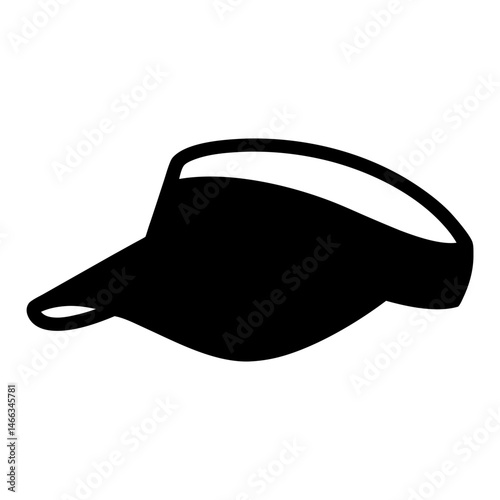 visors vector silhouette icon, black and white illustration of footwear.