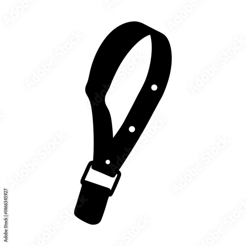 watch chains vector silhouette icon, black and white illustration of footwear.