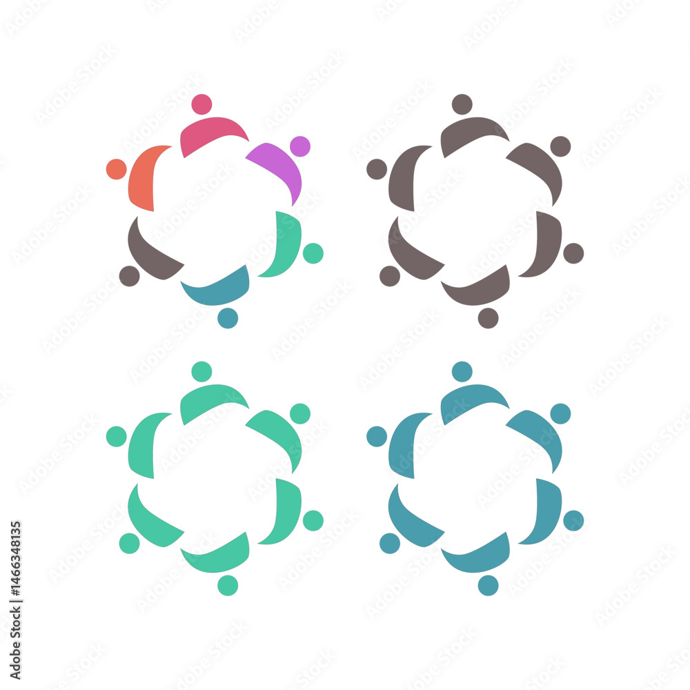 Obraz premium PEOPLE CONNECTED UNION TEAM TEAMWORK SIGN SYMBOL LOGO 