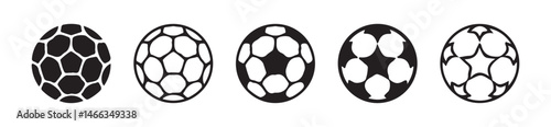 Football or soccer ball flat vector icon simple black style. Sport object for you design projects. Vector Illustration eps 10