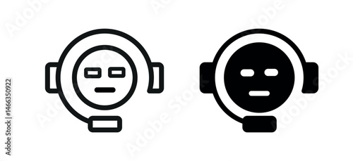  chatbot icon. artificial chat bot icon symbol. ai chat bot png and vector illustration on transparent background