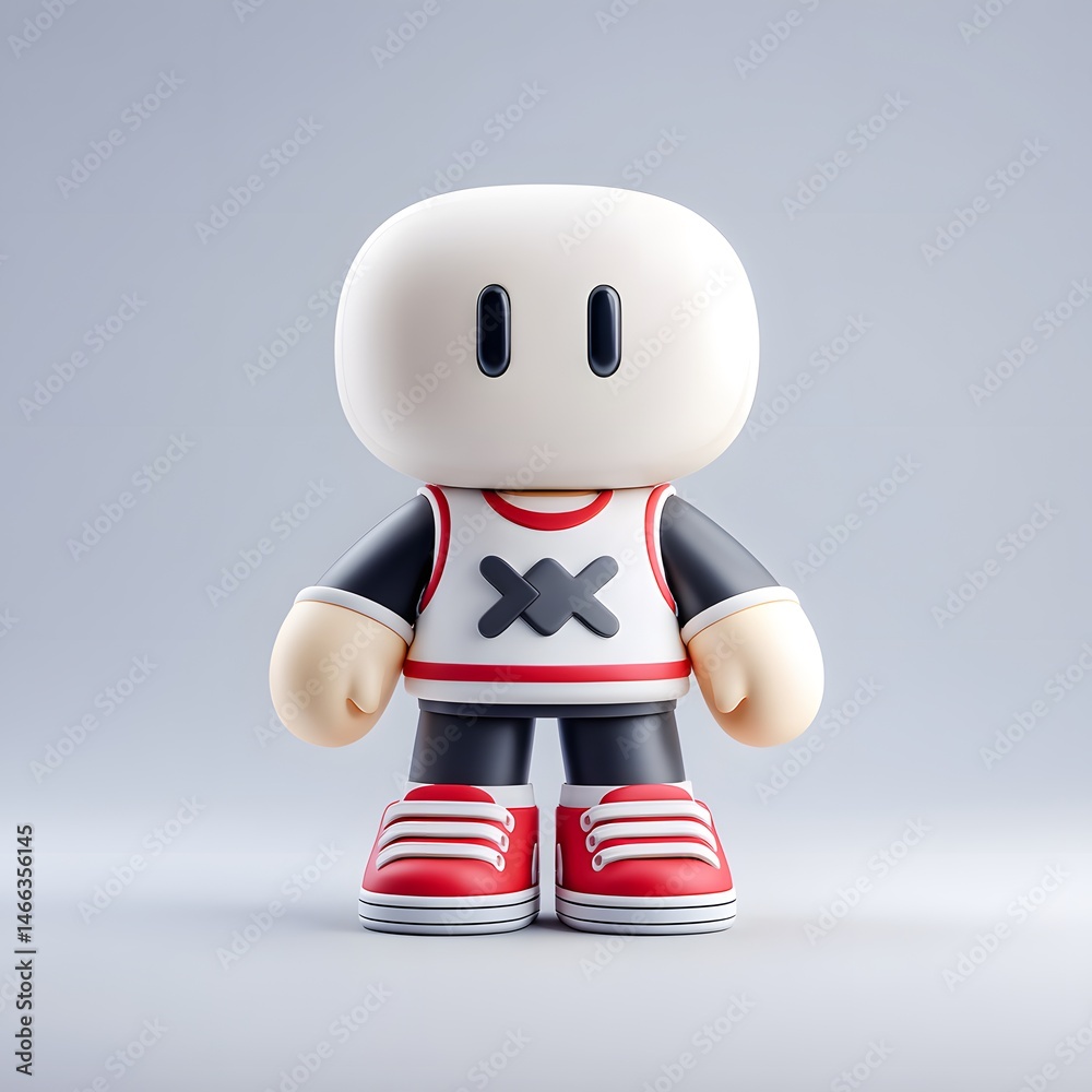 Fototapeta premium Gujaba's toy creation oversized head vinyl art in playful toyland