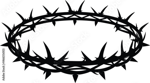 Silhouette of a crown of thorns vector illustration