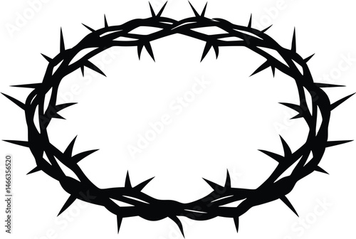 Silhouette of a crown of thorns vector illustration