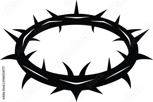 Silhouette of a crown of thorns vector illustration