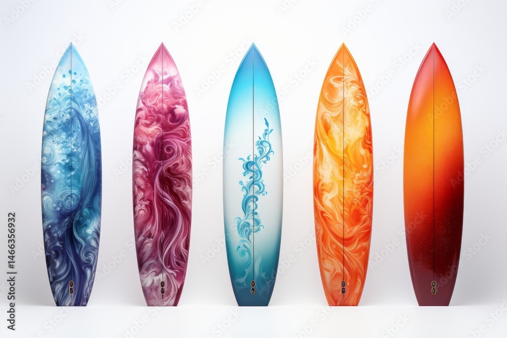 Cascading Surfboard Graphics Generated by Computer Isolated on Transparent Background Cascading Surfboard Graphics Generated by Computer Isolated on Transparent Background