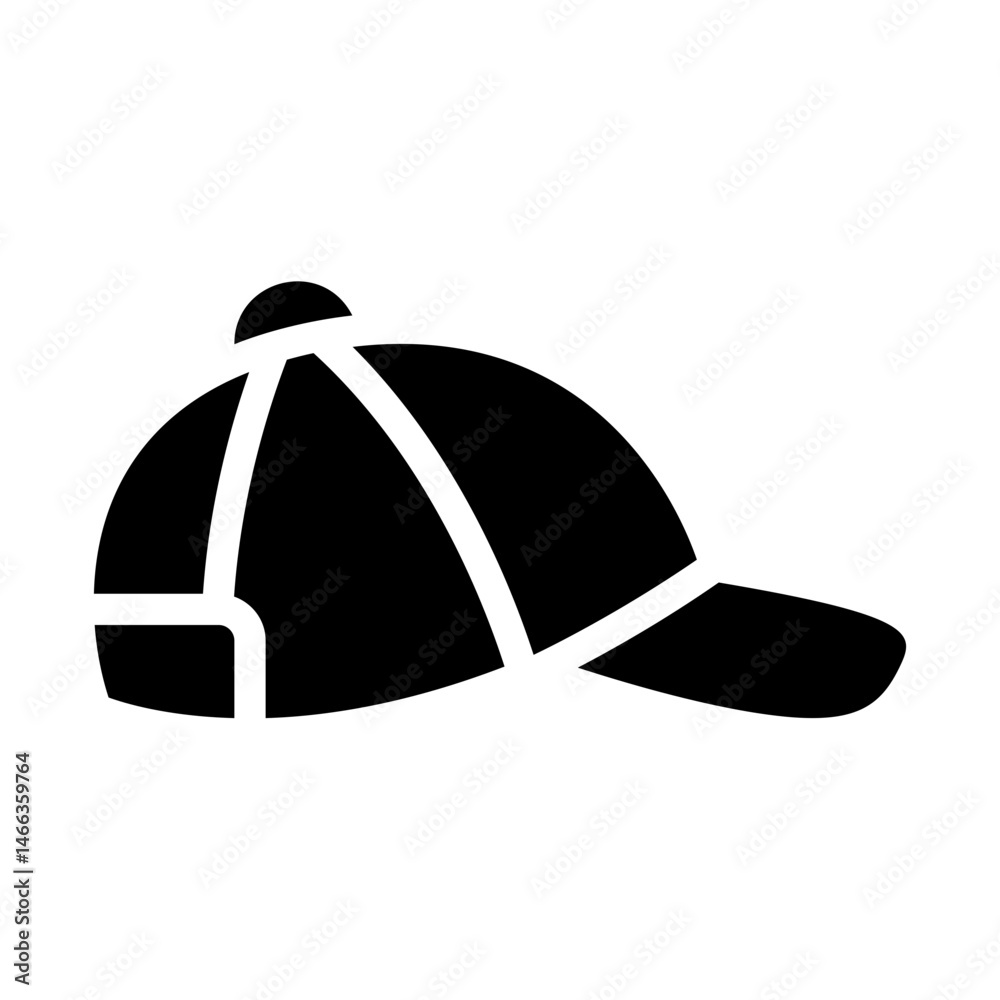 Fototapeta premium Baseball Cap Solid Icon