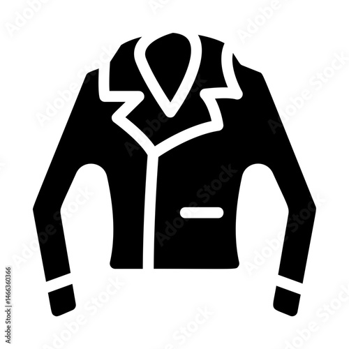 Leather Jacket Solid Icon