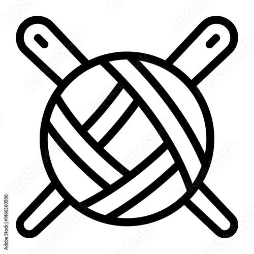 Needle and Thread Line Icon