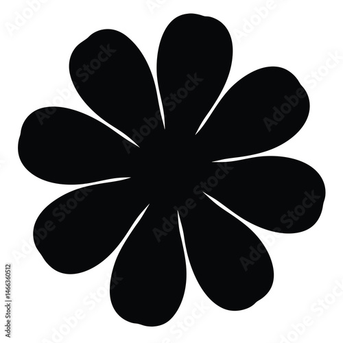 Black and white illustration of anemopsis yerba mansa , flower silhouette vector designs.