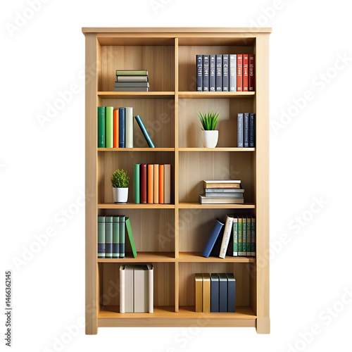 Tall Oak Bookcase: Perfect for Home Office or Library