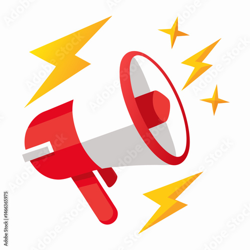 Red Megaphone with Sound Effect