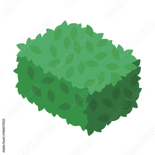 四角い植え込みのイラスト