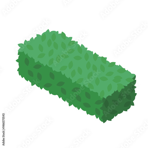 細長い四角い植え込みのイラスト